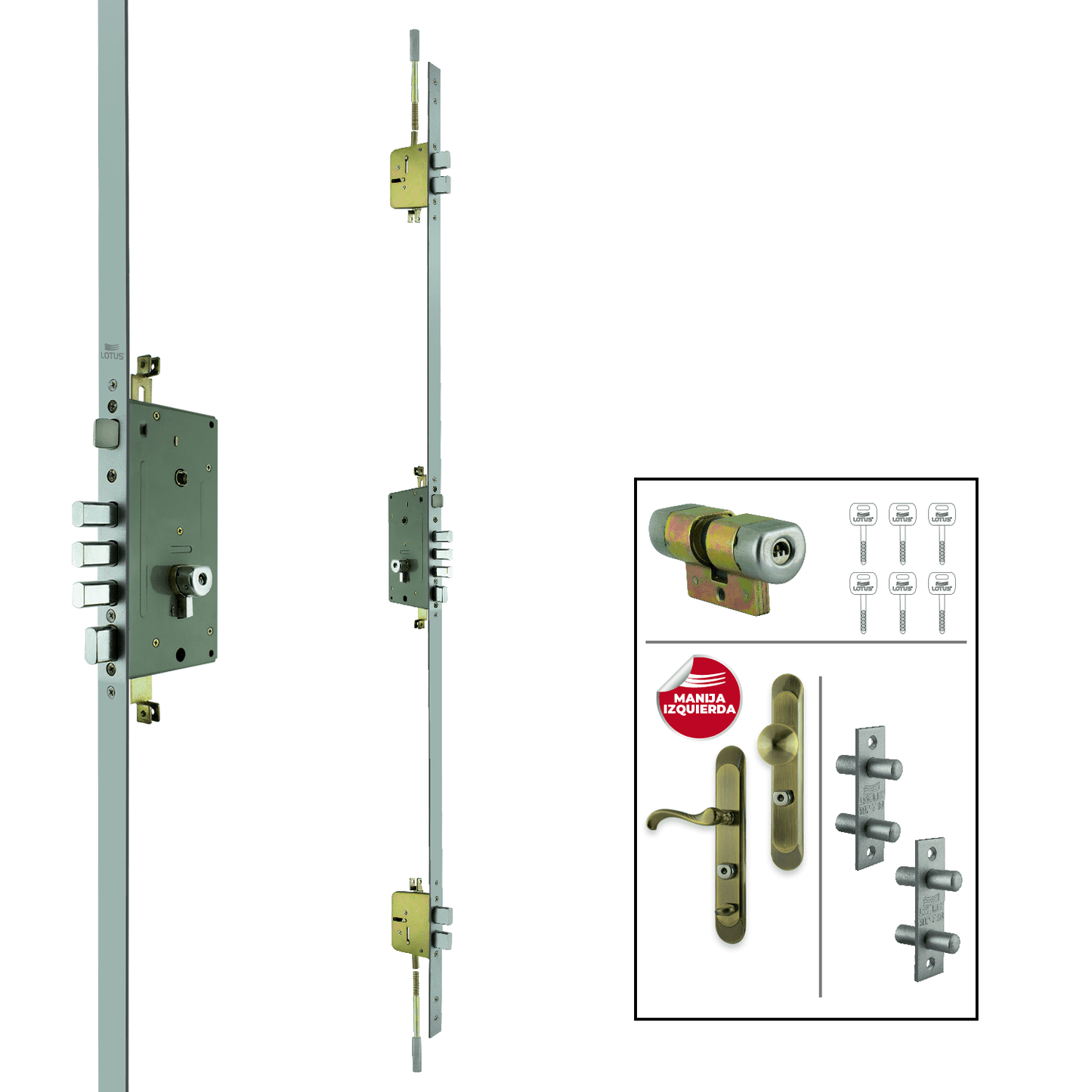 Cerradura multipunto mp710 alta seguridad 14 puntos de bloqueo