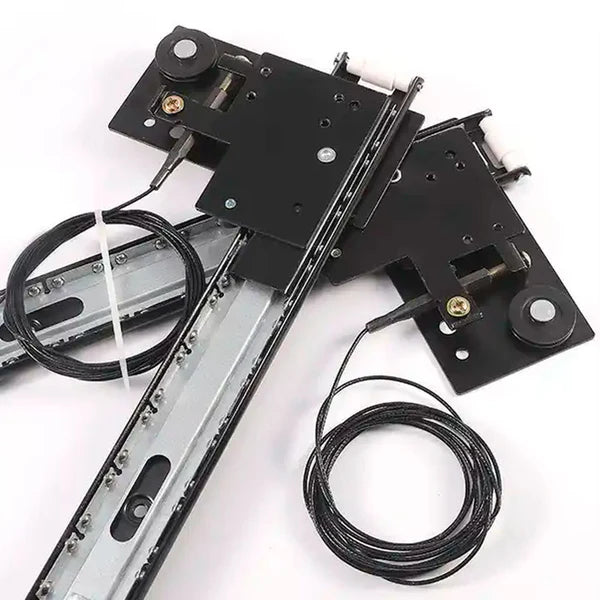 Sistema de correderas para puerta escamoteable