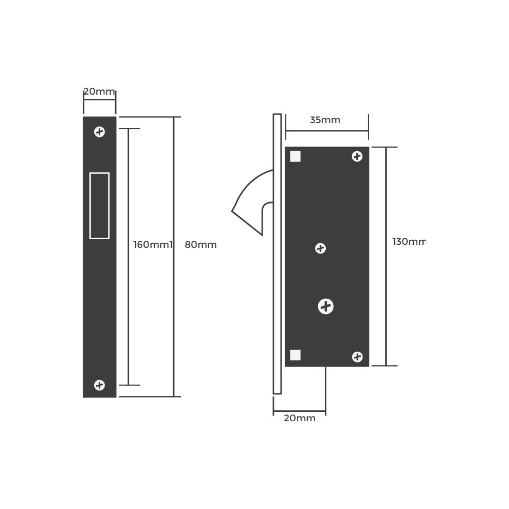 Cerradura pico loro cross 30mm