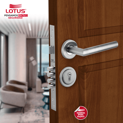 Kit cerradura 4 pines 2 golpes ss304 bocallave decorativo manija dubai
