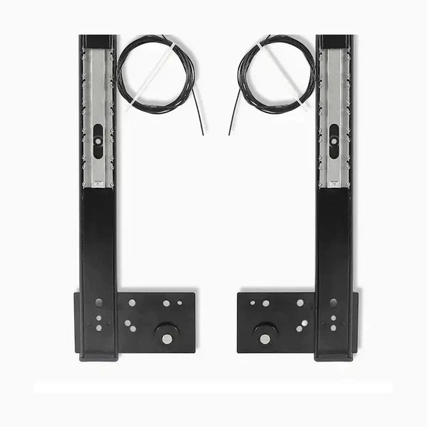 Sistema de correderas para puerta escamoteable