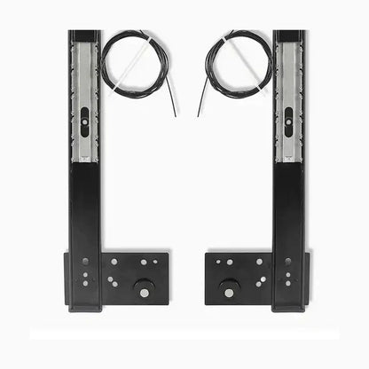 Sistema de correderas para puerta escamoteable